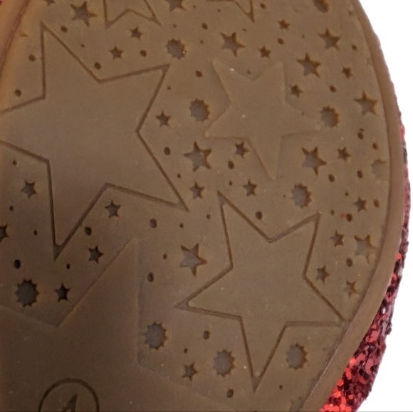 Yoshi Samra ..Miss Samara Kids Ballet Red Glitter Flat...Size 4 - Picture 9 of 9